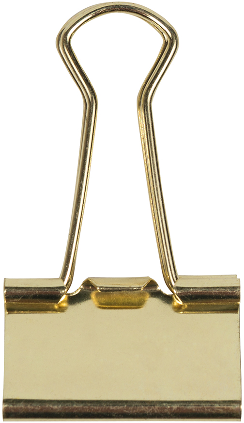 Gold Medium 32mm Binder Clips - 15 Pack