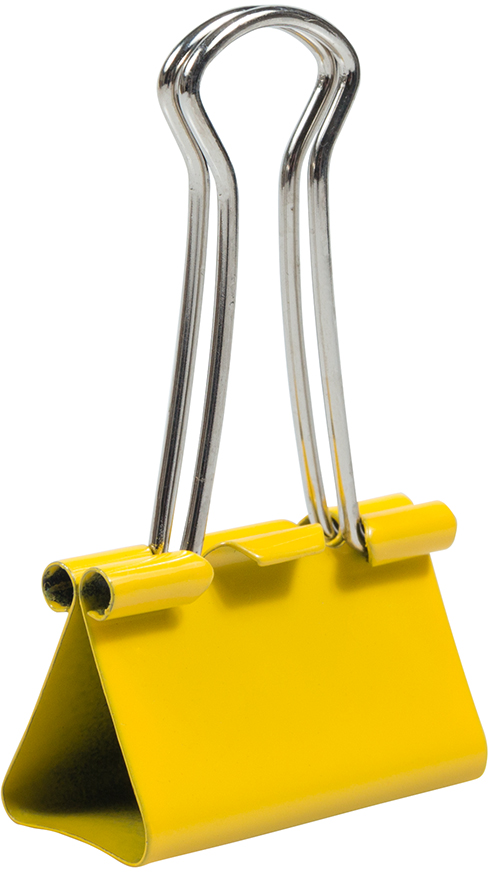 Yellow Medium 32mm Binder Clips - 15 Pack