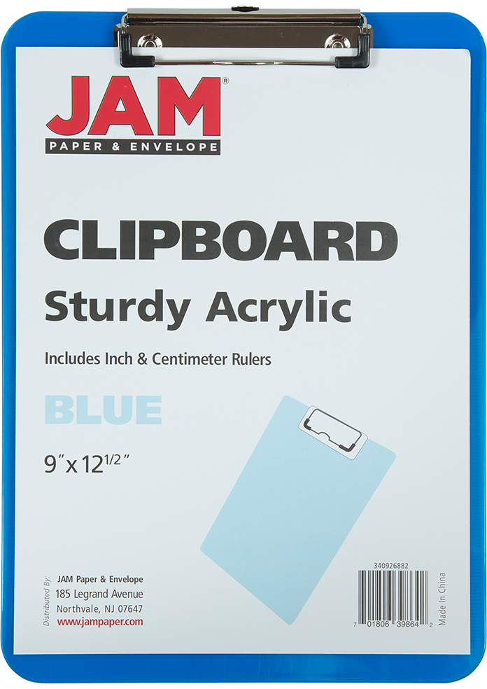 Blue Plastic 9 x 13Clipboards