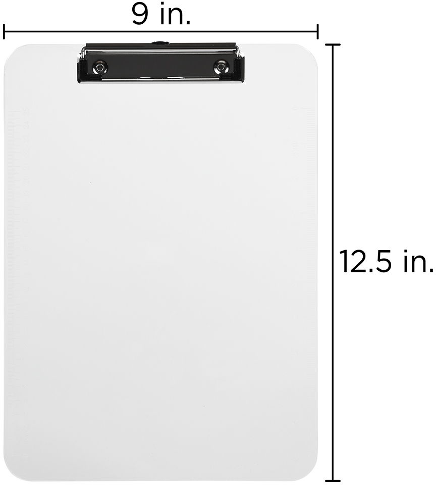 Clear 9 x 13 Plastic Clipboards