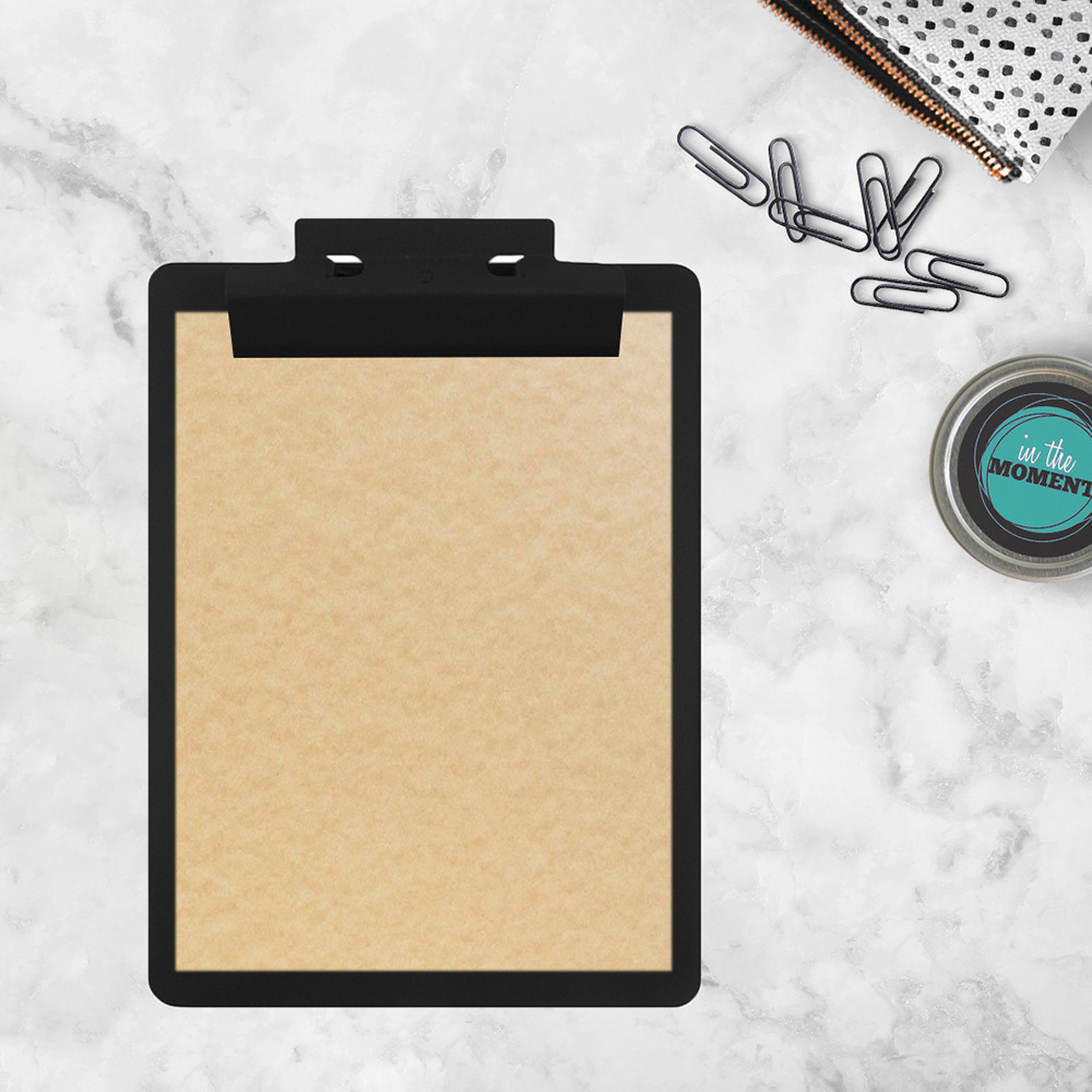 Black Aluminum 9 x 13 Clipboards with Hinge