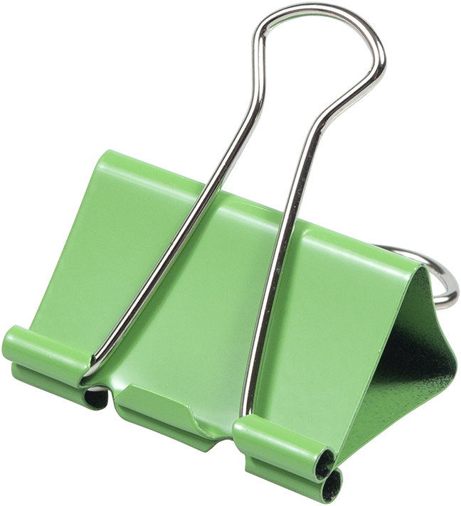 Green Large 41mm Binder Clips - 12 Pack