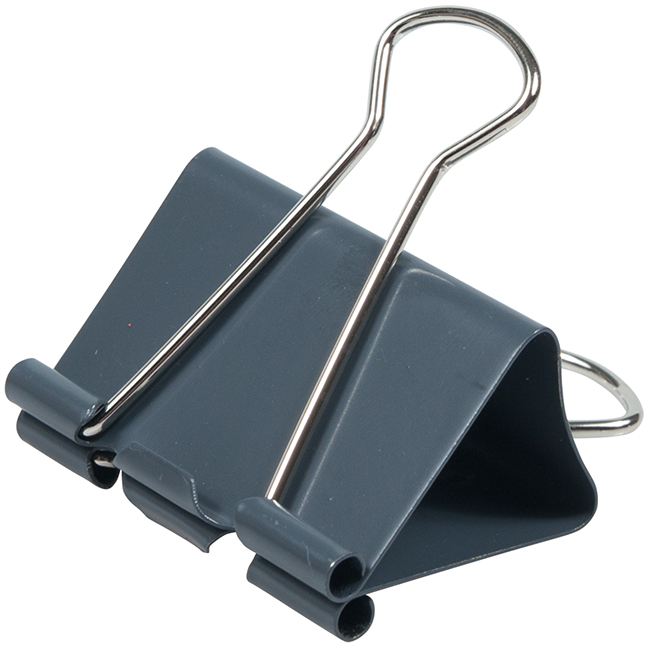Gray Large 41mm Binder Clips - 12 Pack