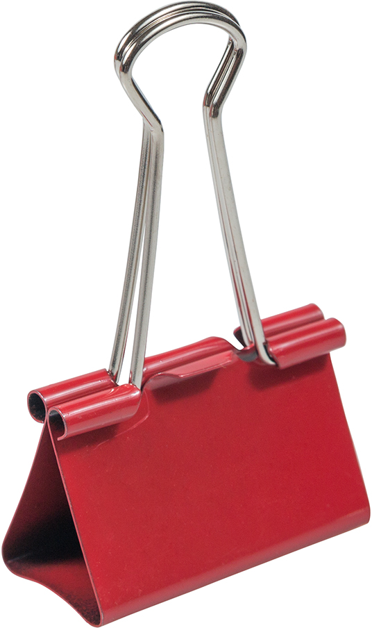 Red Large 41mm Binder Clips - 12 Pack