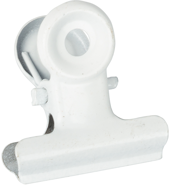 White Small 22mm Bulldog Clips - 25 Pack