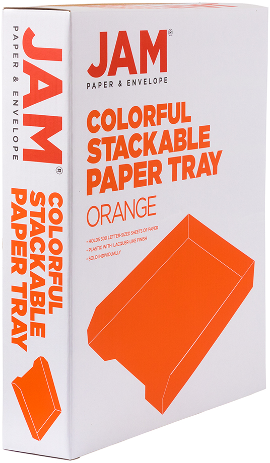 Orange Letter Paper Tray Desk Organizer