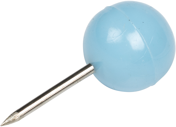 Baby Blue Round Pushpins - 100 Pack