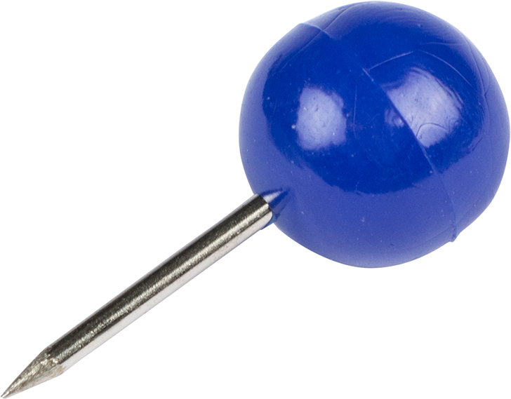 Blue Round Pushpins - 100 Pack