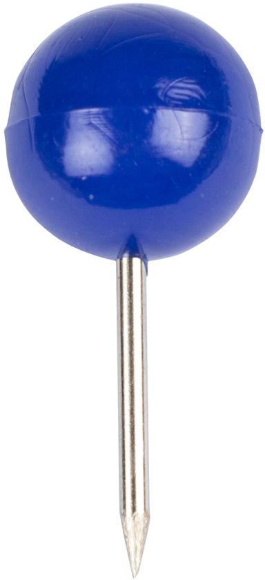 Blue Round Pushpins - 100 Pack