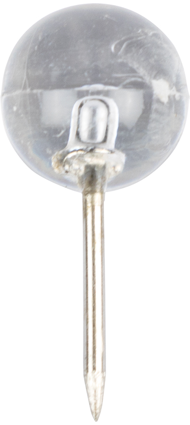 Clear Round Pushpins - 100 Pack