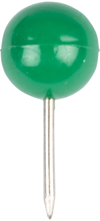 Green Round Pushpins - 100 Pack