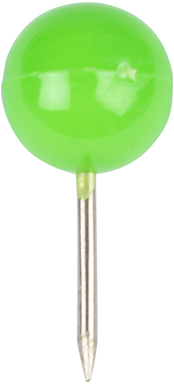 Lime Green Round Pushpins - 100 Pack