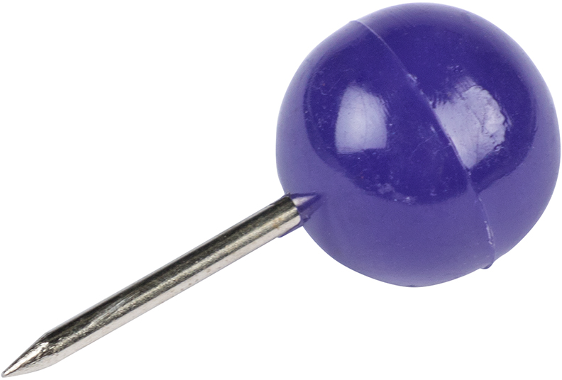 Purple Round Pushpins - 100 Pack
