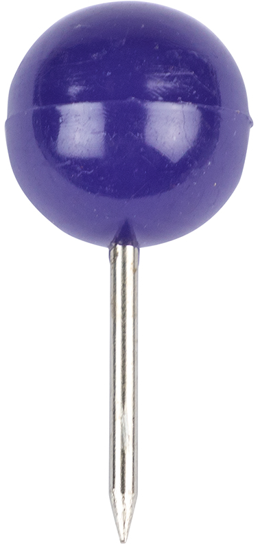 Purple Round Pushpins - 100 Pack