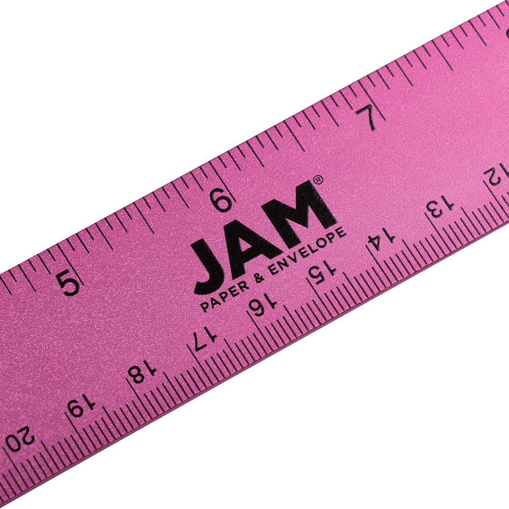 Fuchsia Metallic 12 Inch Aluminum Ruler
