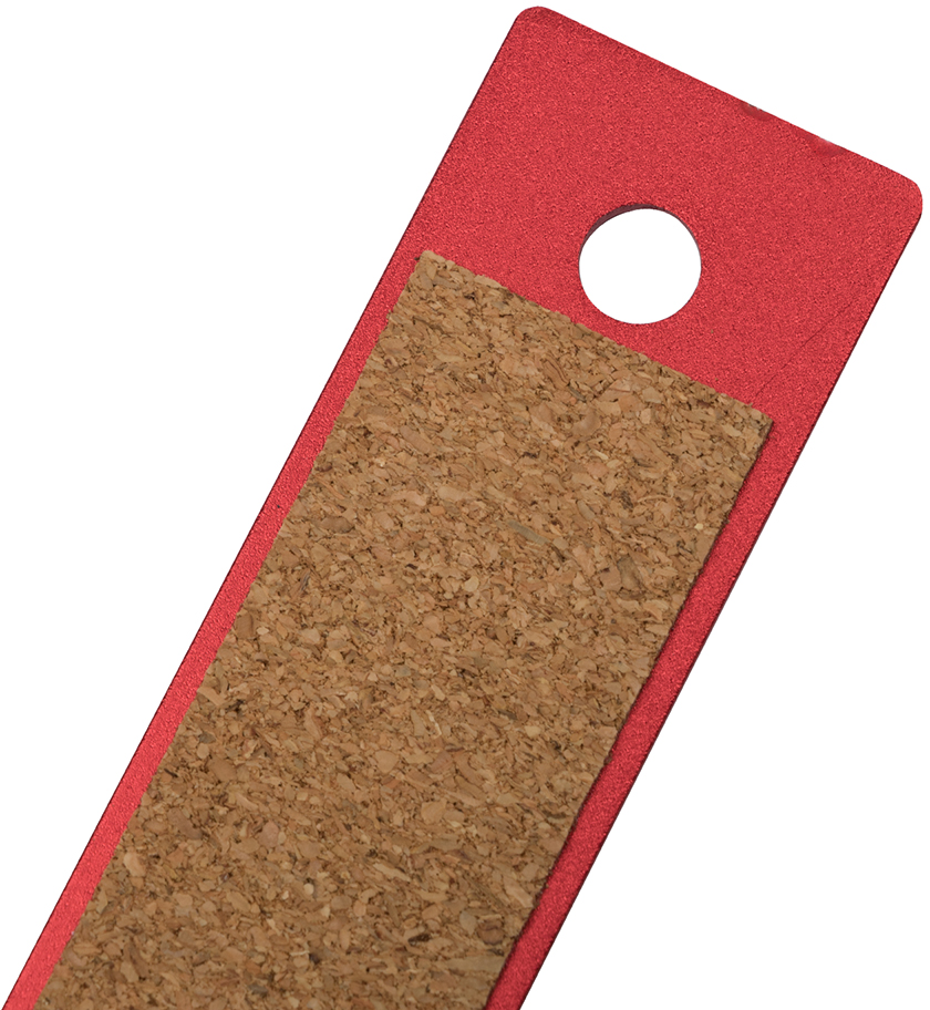 Red Metallic 12 Inch Aluminum Ruler