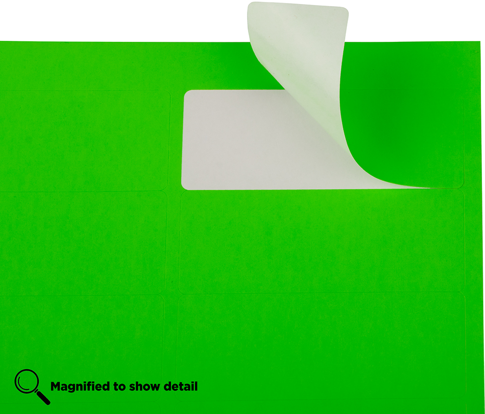 Neon Green 1 x 2 5/8 Return Address Labels