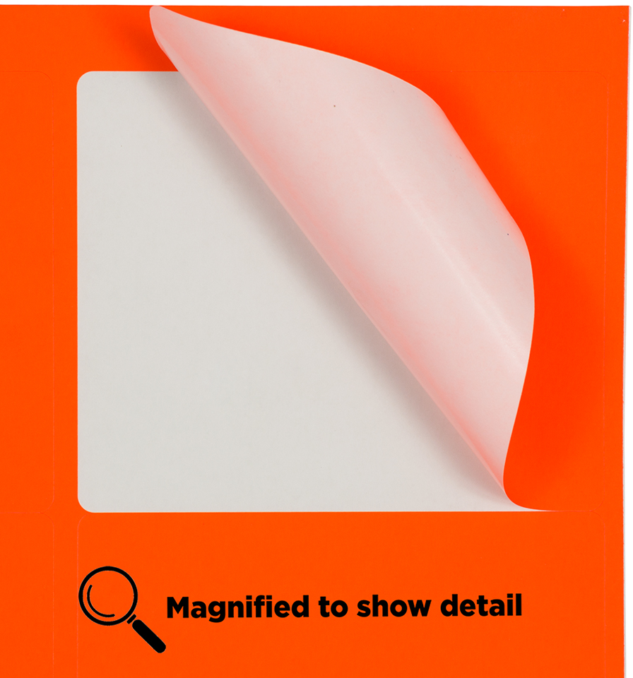 Neon Red 3 1/3 x 4 Shipping Labels