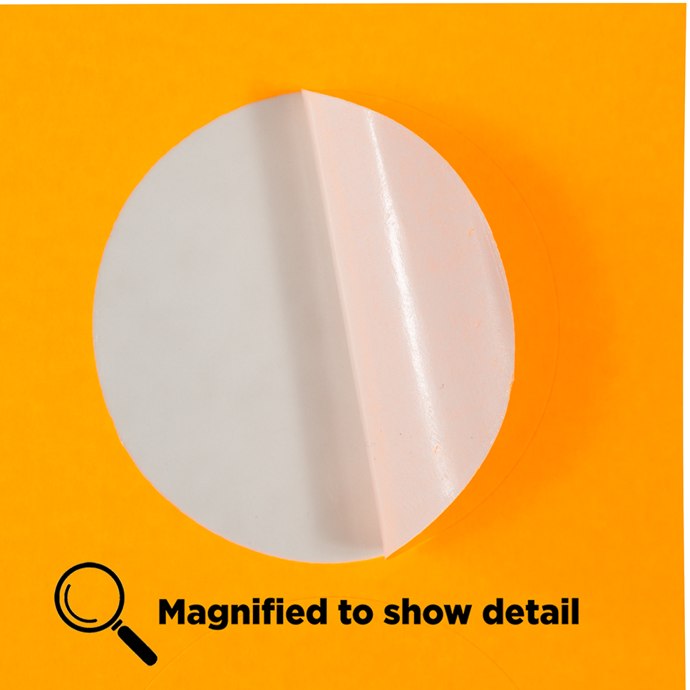 Neon Orange Medium 1 2/3 Inch Round Labels