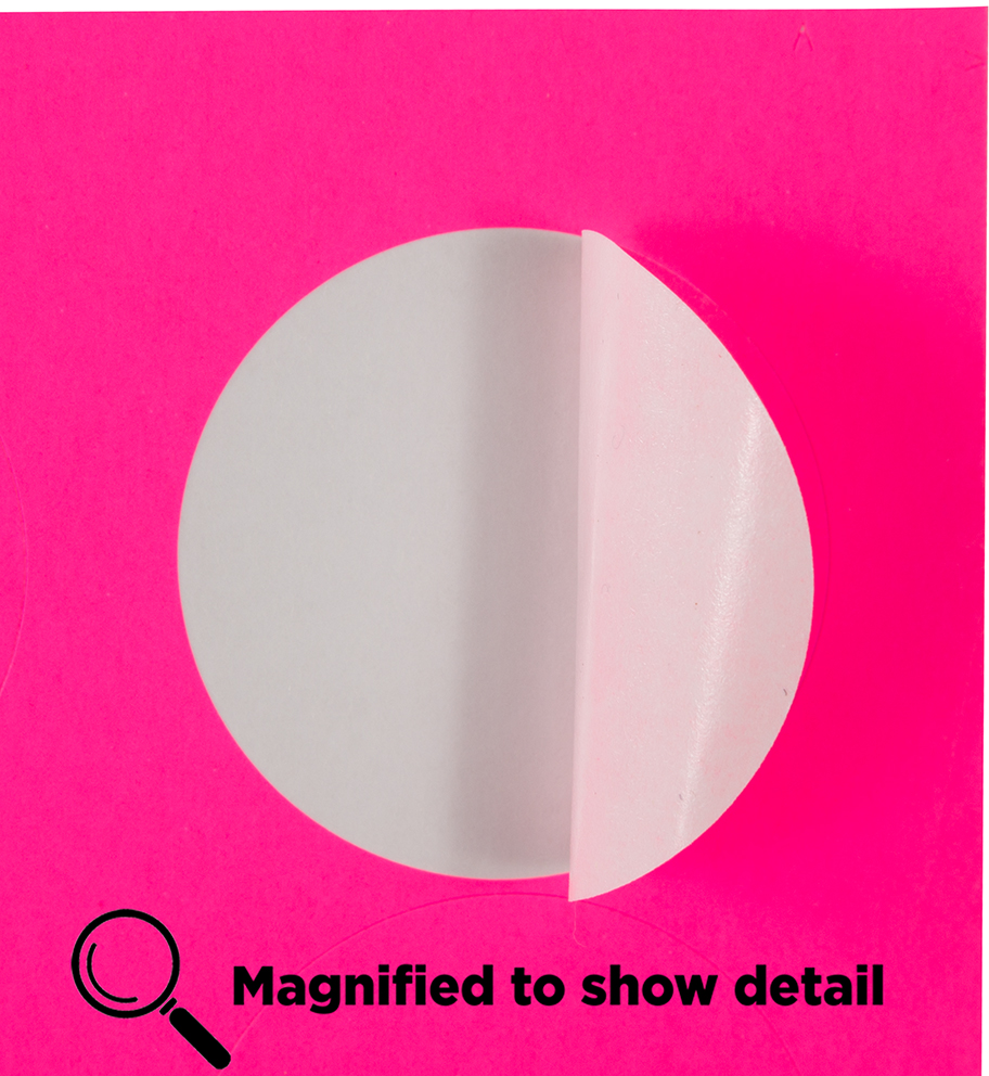 Neon Pink Medium 1 2/3 Inch Round Labels
