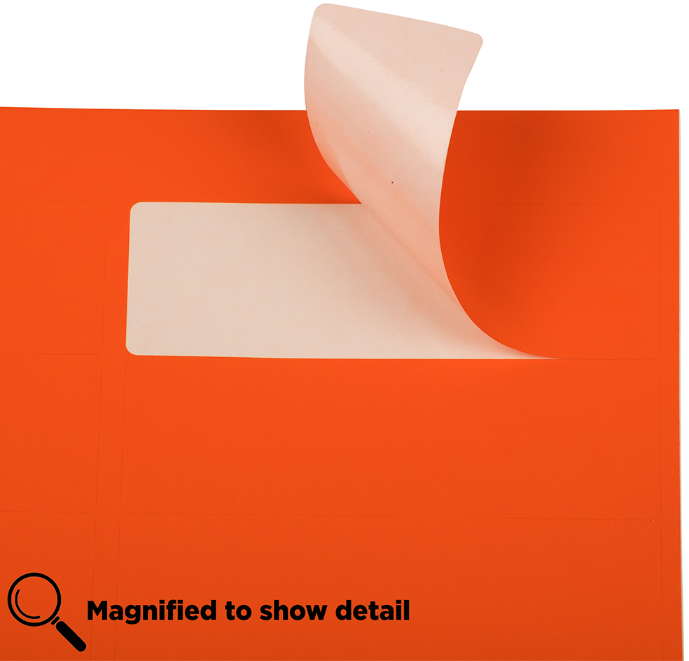 Neon Red 1 1/3 x 4 Address Labels