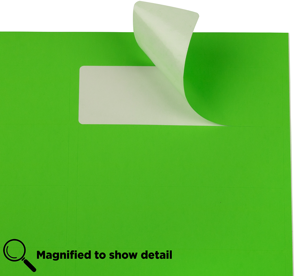 Neon Green 1 1/3 x 4 Address Labels
