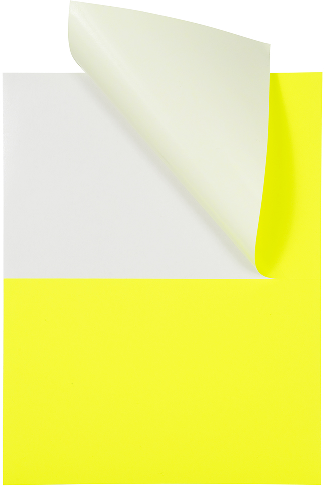 Neon Yellow 5 1/2 x 8 1/2 Half Sheet Shipping Labels