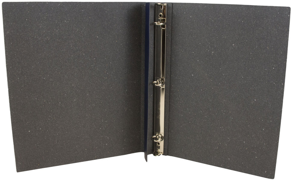 Navy Blue Italian Leather 3/4 Inch 3-Ring Binder