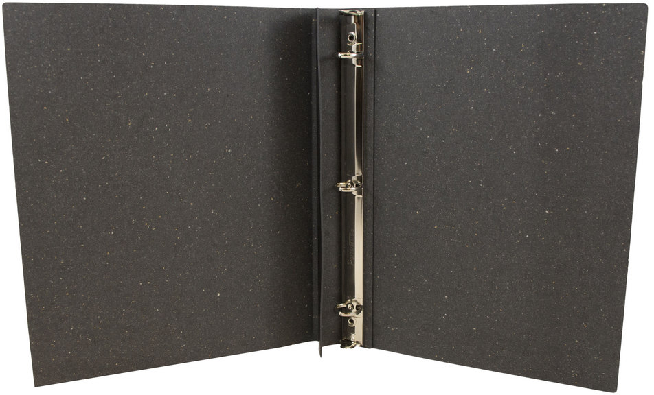 Black Italian Leather 3/4 Inch 3-Ring Binder