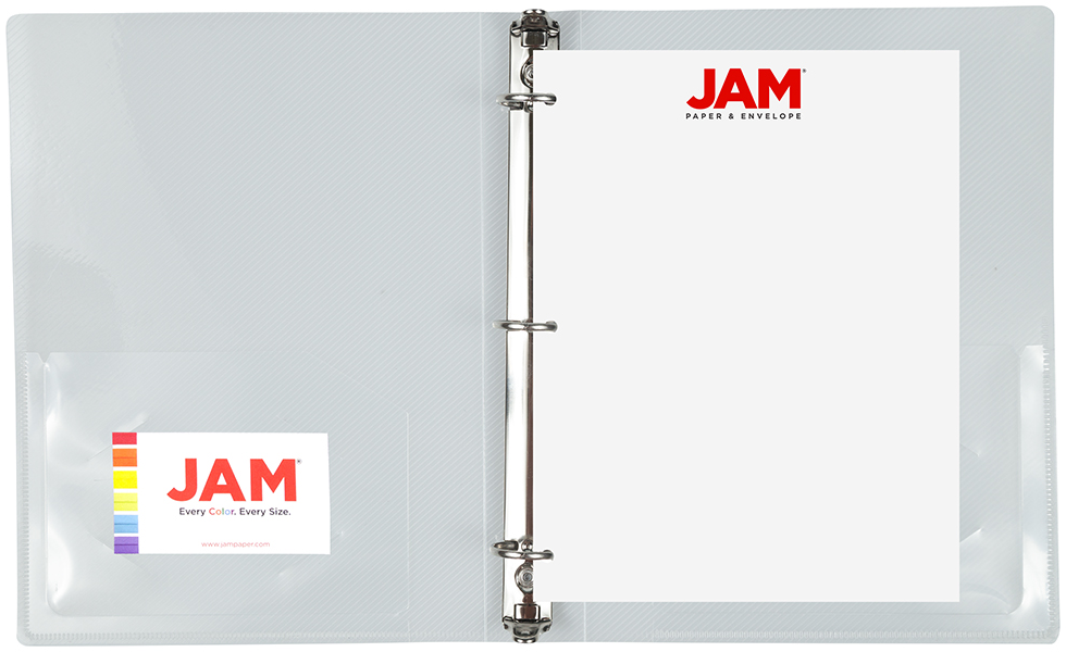 Clear 6 x 9 Mini Plastic 1 Inch 3-Ring Binder