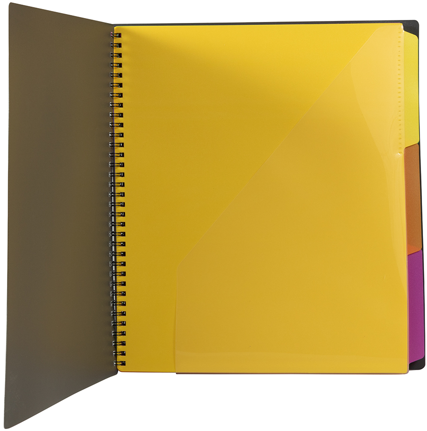 Smoke 9 x 12 Plastic 12 Pocket Folders