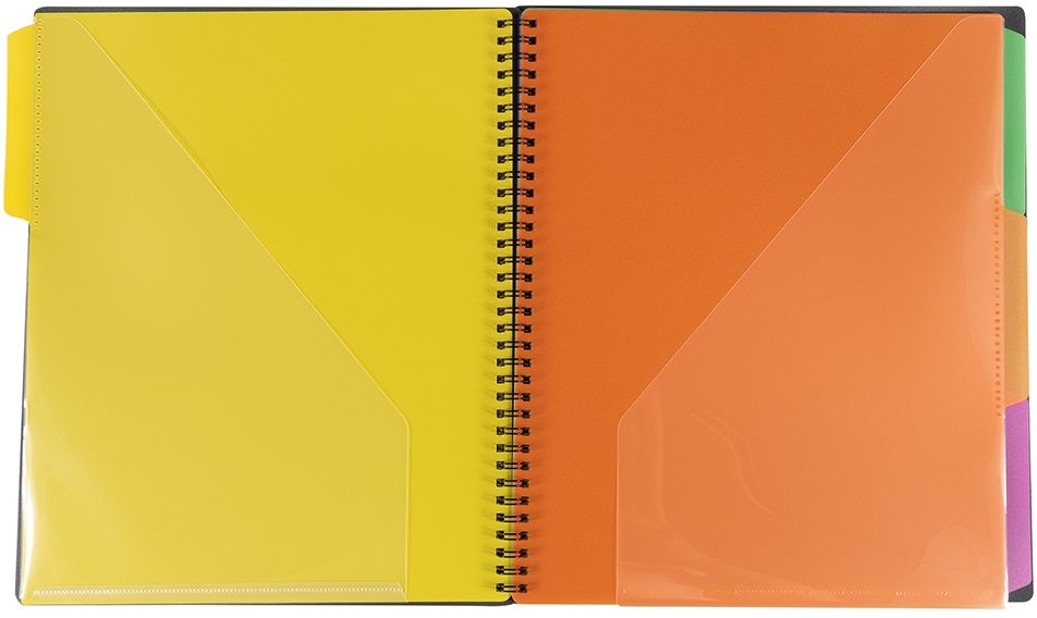 Smoke 9 x 12 Plastic 12 Pocket Folders