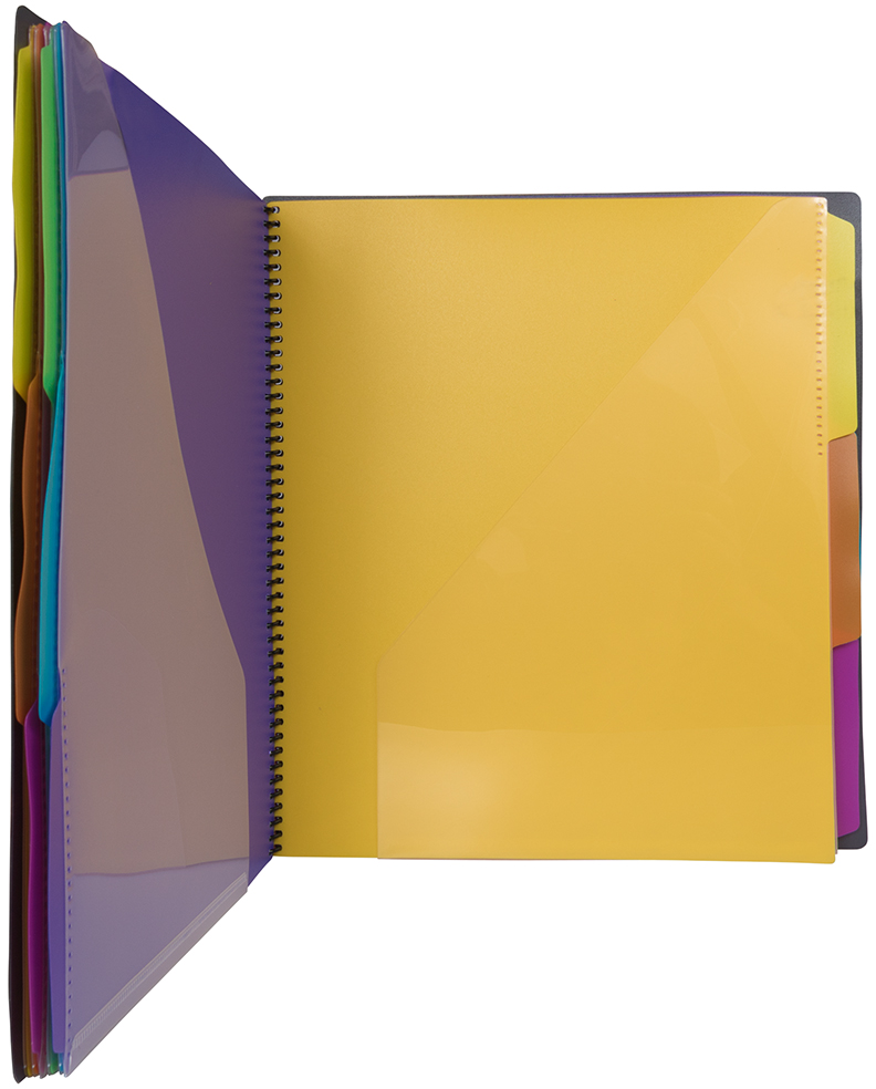 Smoke 9 x 12 Plastic 24 Pocket Folders