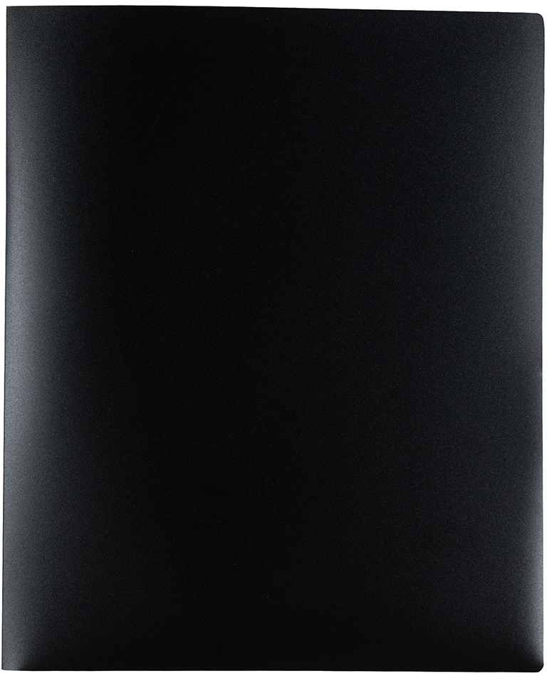 Black 9 x 12 Plastic 4 Pocket Folders