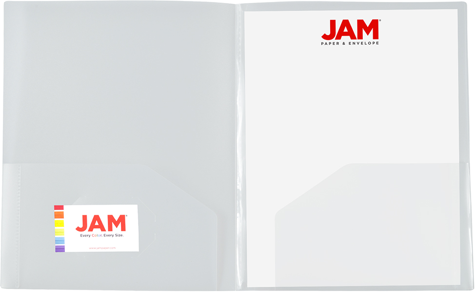 Clear 9 x 12 Plastic 4 Pocket Folders