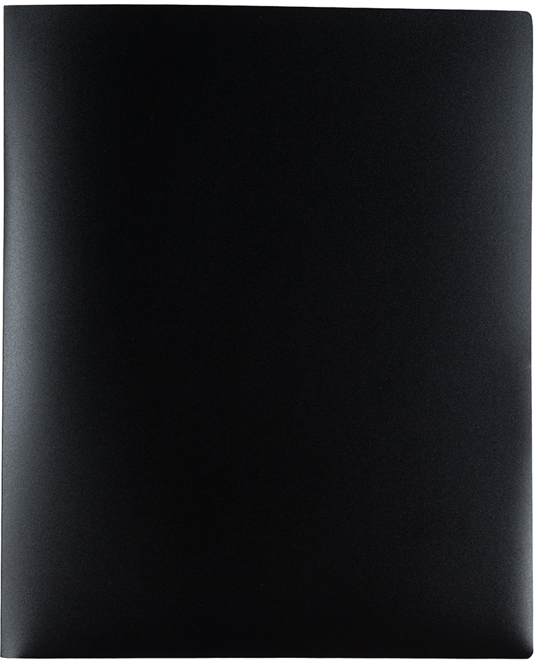 Black 9 x 12 Plastic 6 Pocket Folders