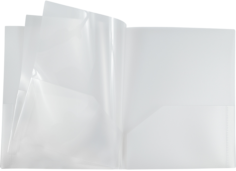 Clear 9 x 12 Plastic 6 Pocket Folders