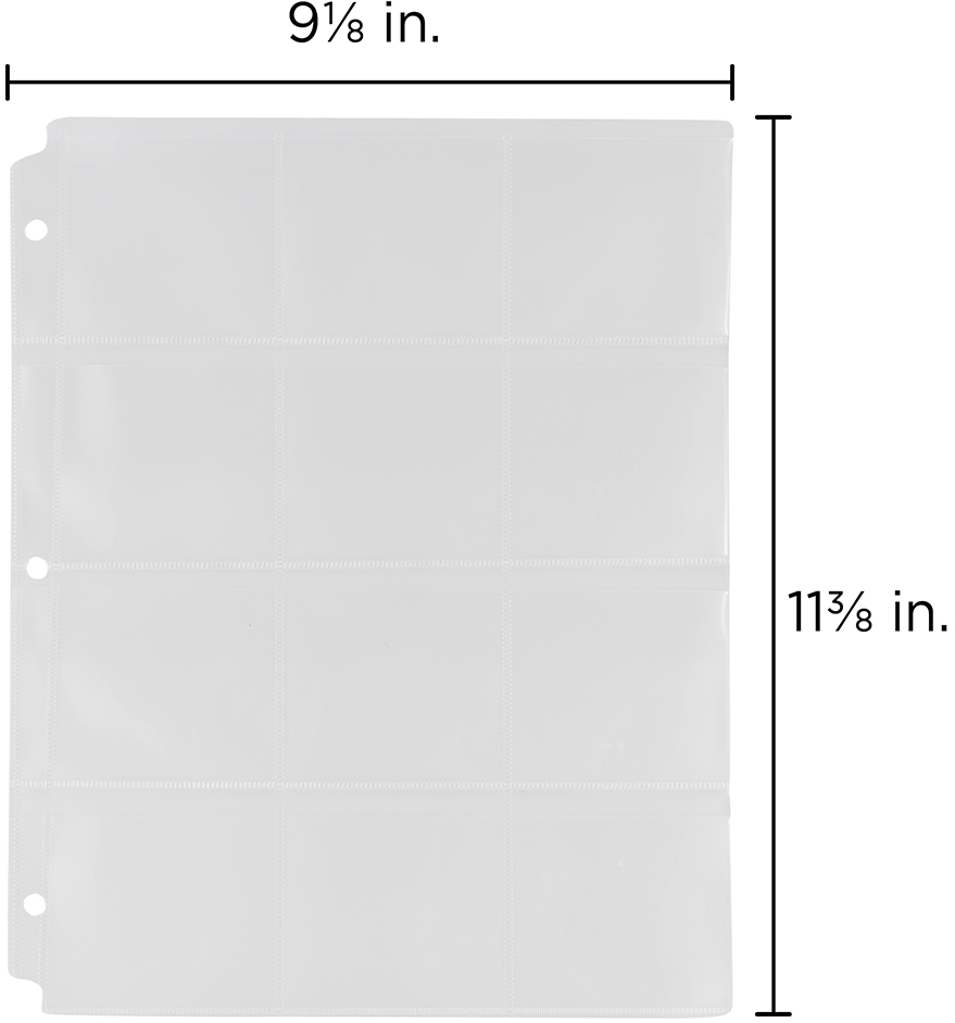 Clear Coin Collection Binder Pages - 20 Sheets