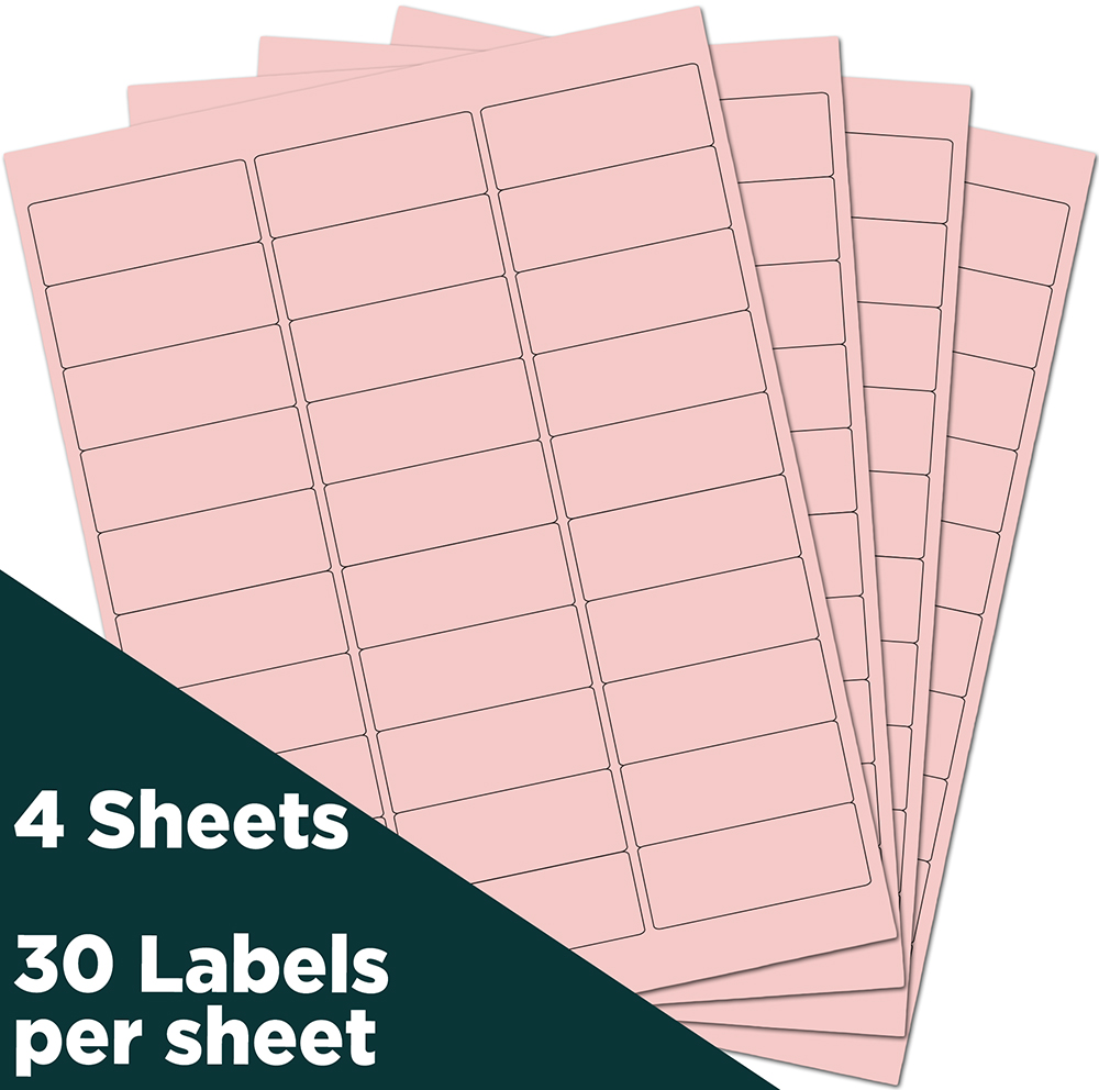 Baby Pink 1 x 2 5/8 Return Address Labels