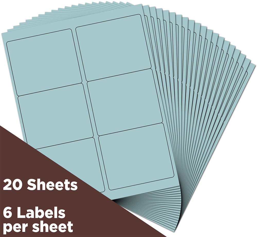Baby Blue 3 1/3 x 4 Shipping Labels