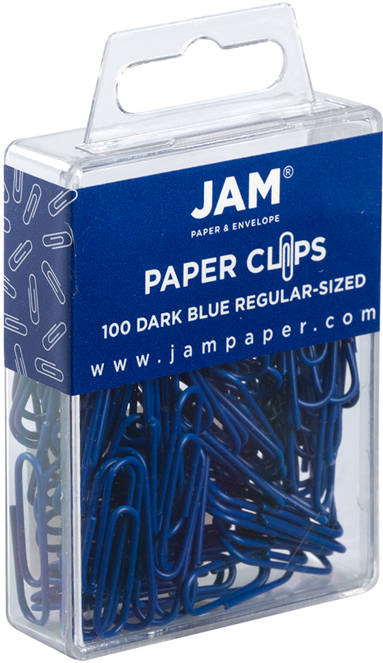 Dark Blue Standard Paper Clips - 100 Pack