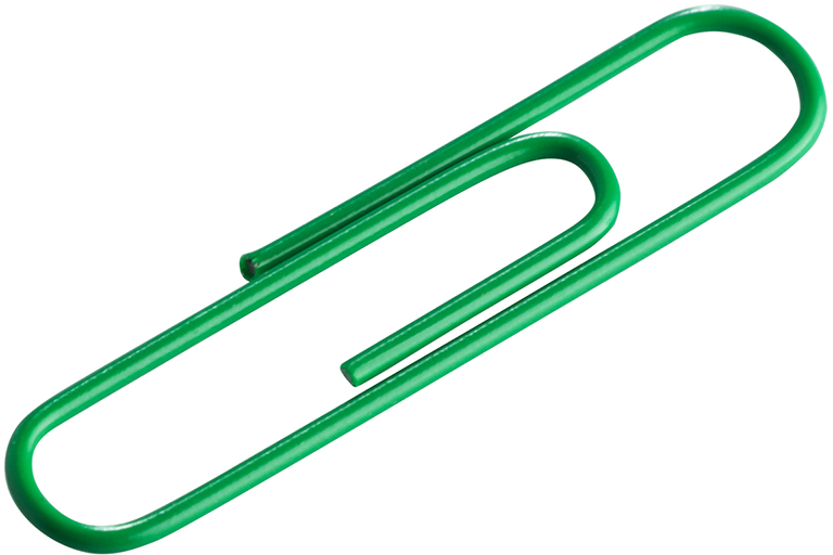 Green Jumbo Paper Clips - 75 Pack