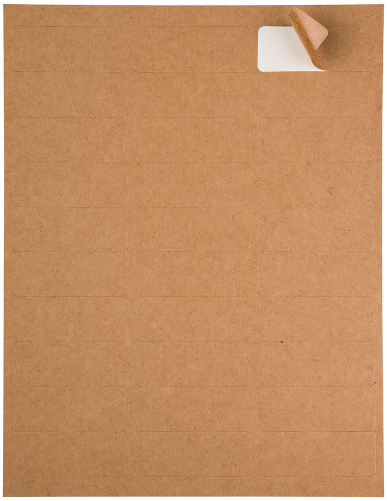 Brown Kraft 1 x 2 5/8 Return Address Labels