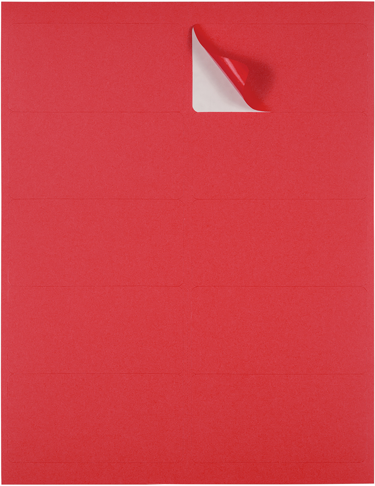 Red 2 x 4 Address Labels
