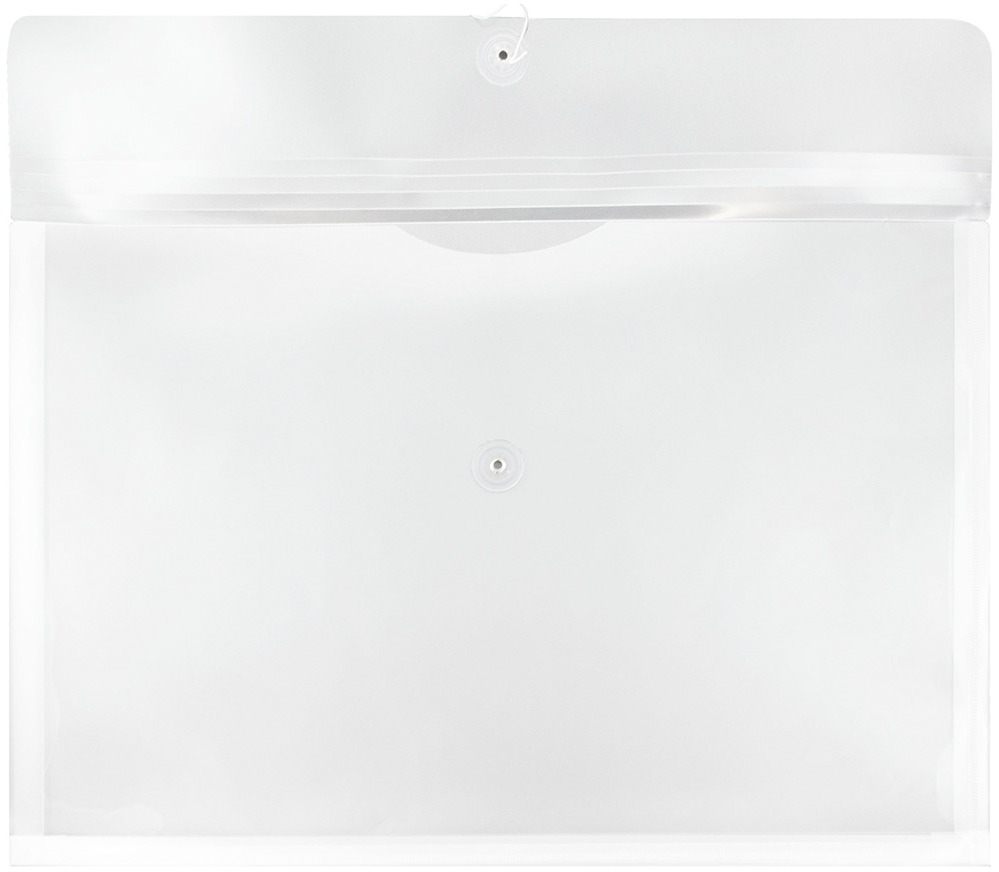 Clear 12 x 18 Booklet Plastic Envelopes with Button & String