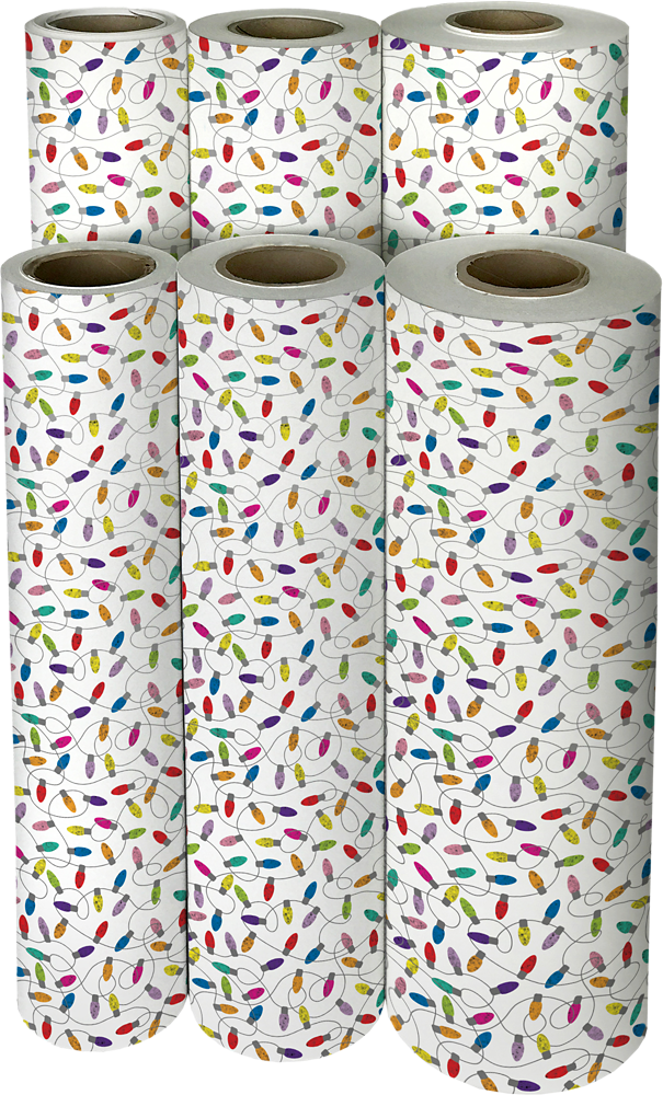 Christmas Lights 24" x 833' Bulk Wrapping Paper (1666 Sq Ft)