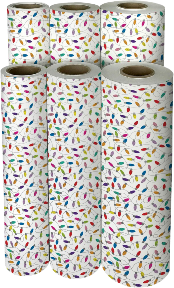 Christmas Lights 30" x 833' Bulk Wrapping Paper (2082.5 Sq Ft)