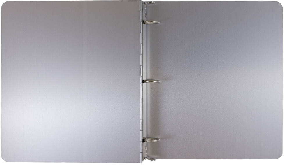 Silver Aluminum 1 Inch 3-Ring Binder