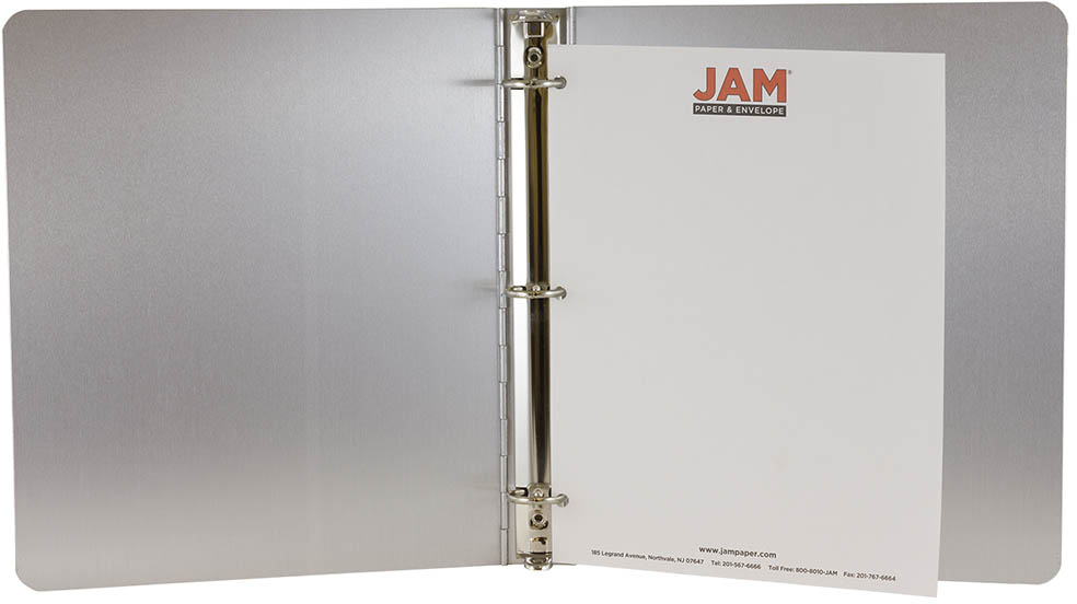 Silver Aluminum 1 Inch 3-Ring Binder