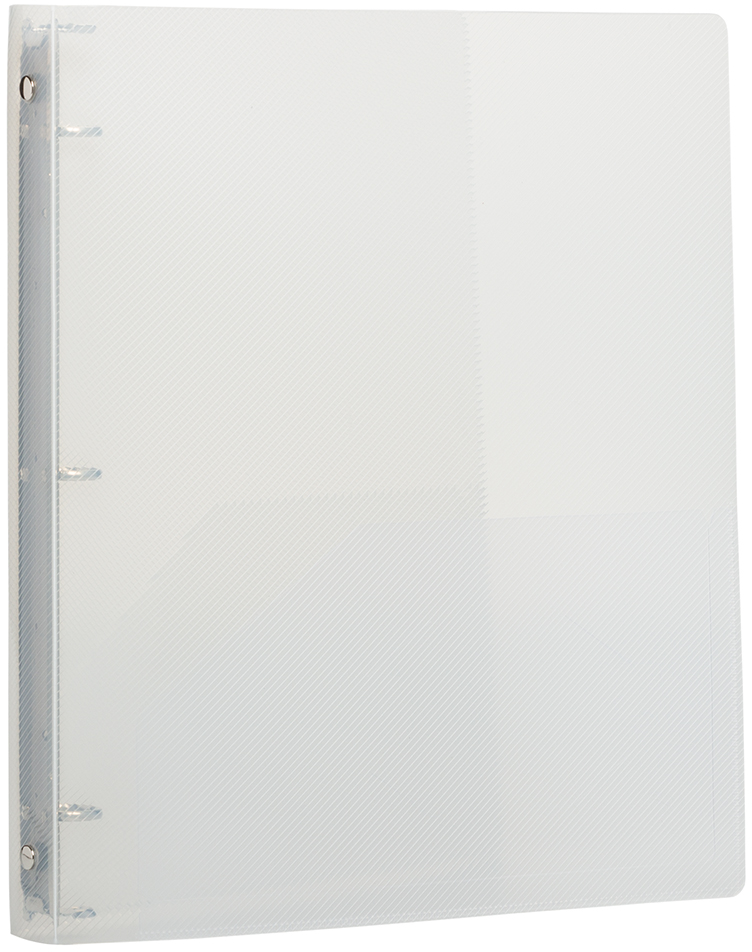 Clear Plastic 3/4 Inch 3-Ring Binder